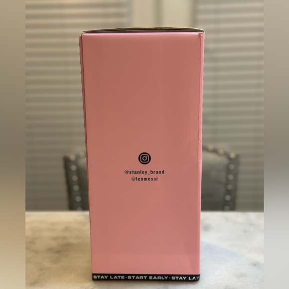 The Messi x Stanley Pink & Black GOAT Quencher ProTour Flip Straw Tumbler, 40oz - Picture 10 of 12